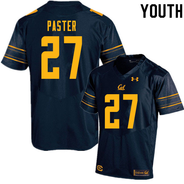 Youth #27 Trey Paster Cal Bears College Football Jerseys Sale-Navy - Click Image to Close
